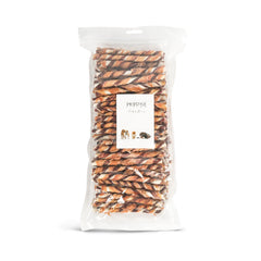 Meerkleurig gedraaide stick met kip 12.5cm 7/8mm - Per doos (15)