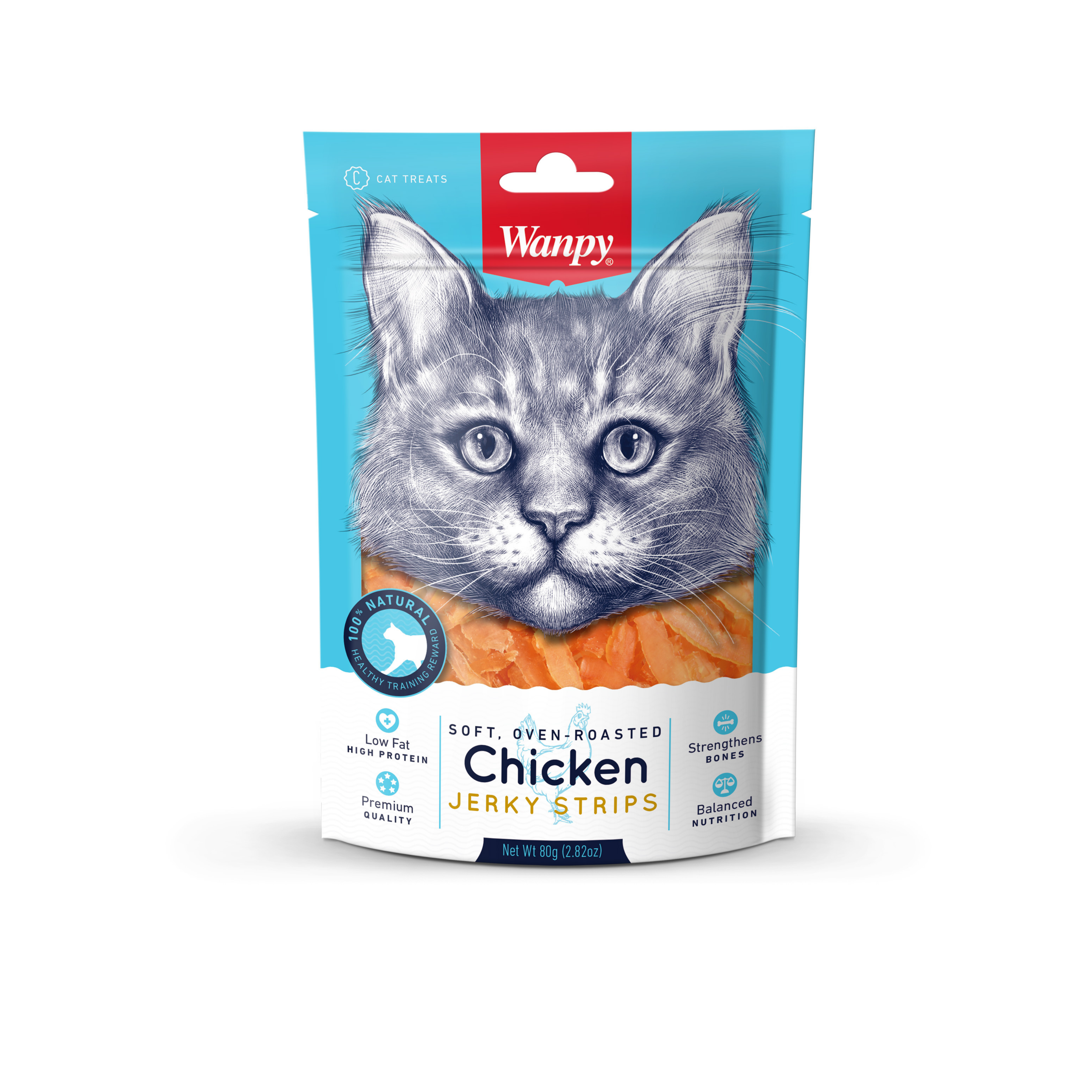 Wanpy - Soft Chicken Jerky Strips - Cat